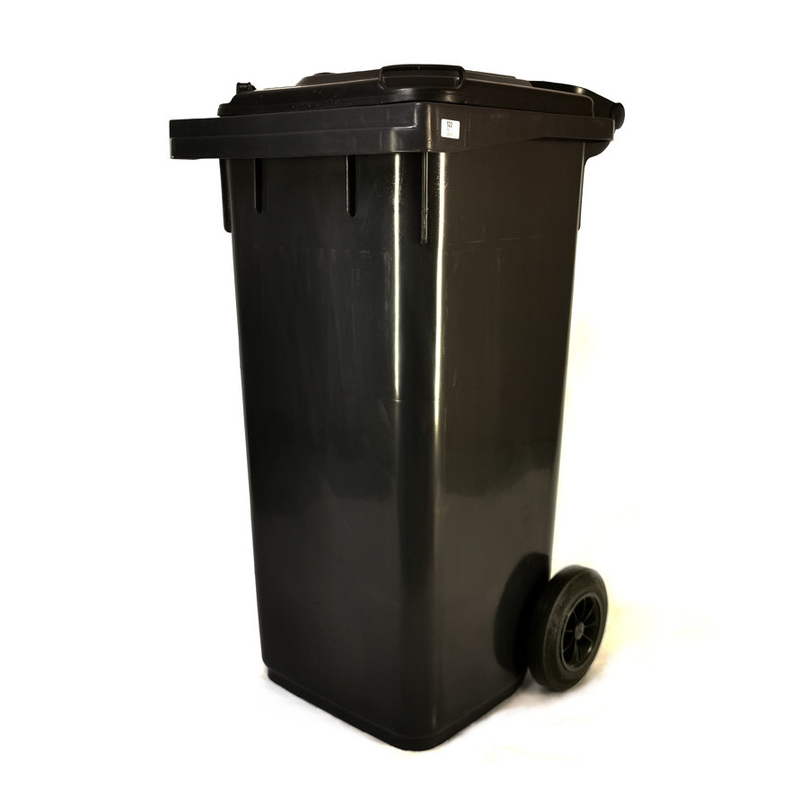 Háztartási kuka 120L-es, kerekes, műanyag, szürke Háztartási kuka 120L-es, kerekes, műanyag, szürke