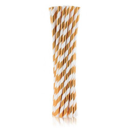 Rose Gold papír szívószál...