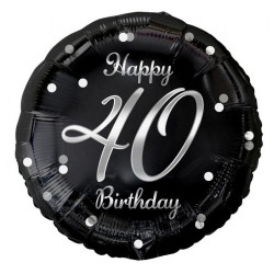 Happy Birthday Black-Silver...