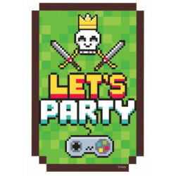 Game On party meghívó 6 db-os