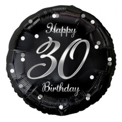 Happy Birthday Black-Silver...