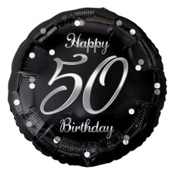 Happy Birthday Black-Silver...