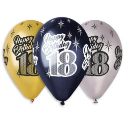 Happy Birthday 18 Metallic...