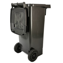 Háztartási kuka 80L-es, szürke, kerekes, műanyag - [TM]
