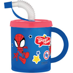 Pókember Spidey szívószálas...