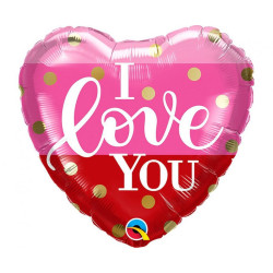 I Love You Dots fólia lufi...