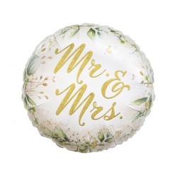 Mr & Mrs, Esküvő fólia lufi...