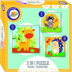 Állatos puzzle 3 az 1-ben