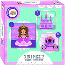Hercegnő puzzle 3 az 1-ben