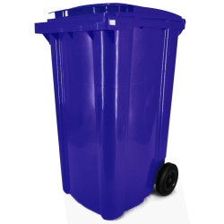 Háztartási kuka 240L-es, kék, kerekes, műanyag - [TM] - [NGK]