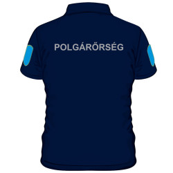 Polgárőr Sötét kék Galléros piquet póló kevertszálas