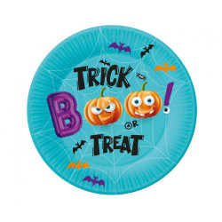 Halloween, Boo papírtányér...