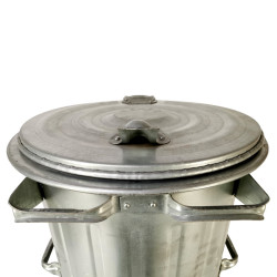 Háztartási kuka, 110L-es, fém, horganyzott (Zn) - [TM]