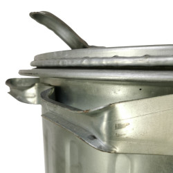 Háztartási kuka, 110L-es, fém, horganyzott (Zn) - [TM]