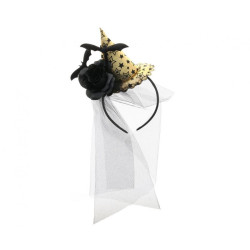 Gold hat with veil, Arany...