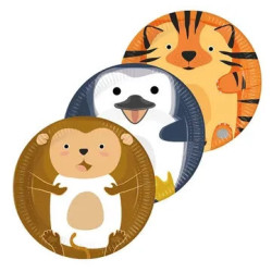 Állatos Zoo papírtányér 8...
