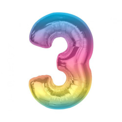 Színes 3-as Rainbow szám...