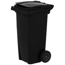 Háztartási kuka 120L-es, kerekes, műanyag, szürke - Urban [TM]