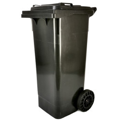 Háztartási kuka 80L-es, szürke, kerekes, műanyag - [TM]
