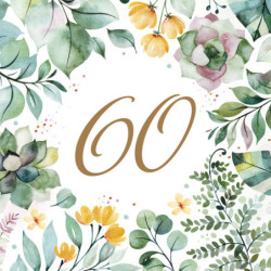 Happy Birthday 60 Floral...