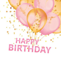 Happy Birthday Gold & Pink...