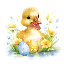 Húsvét Cute Baby Duck...