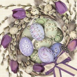 Húsvét Violet Tulips Wreath...