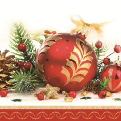 Karácsony Red Bauble...