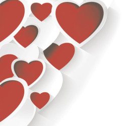 Szerelem 3D Hearts szalvéta...