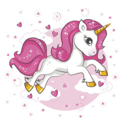 Unikornis Pink Heart...