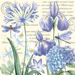 Virágos Irises Hydragea...