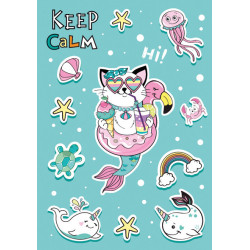Állatos Cat Vibes A/4 gumis...