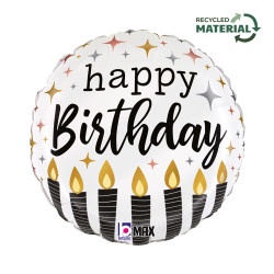 Happy Birthday Satin Candle...