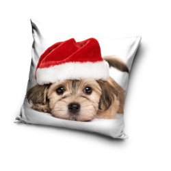 Kutyás Santa Hat párnahuzat...