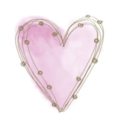 Szív Pastel Pink szalvéta...