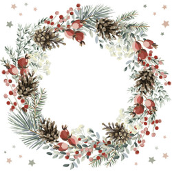 Karácsony Wreath on White...