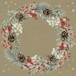 Karácsony Wreath on Kraft...