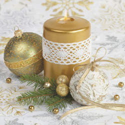Karácsony Candle with Lace...