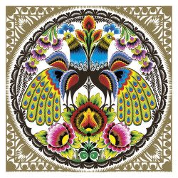 Állatos Folk Peacocks Gold...