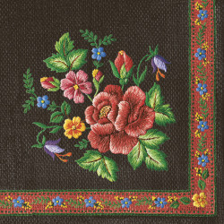 Hímzés Roses Mountain Black...