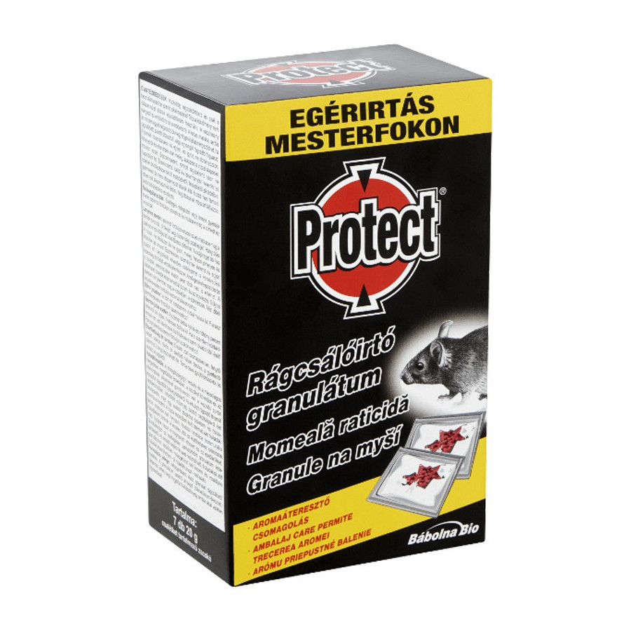 PROTECT® rágcsálóirtó granulátum fekete 7x20g PROTECT® rágcsálóirtó granulátum fekete 7x20g
