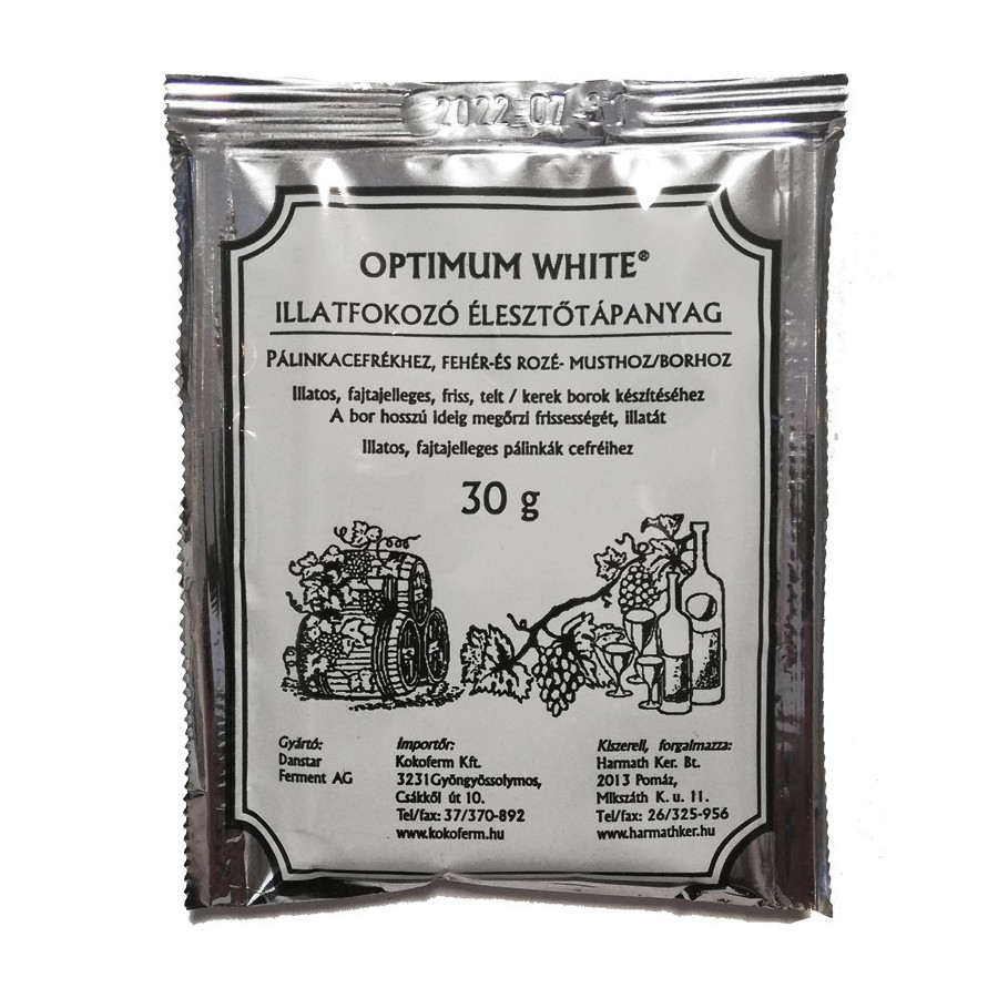 OPTIMUM-WHITE  illatfokozó élesztőtápanyag 30 g OPTIMUM-WHITE  illatfokozó élesztőtápanyag 30 g