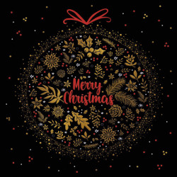 Karácsonyi Bauble on Black...