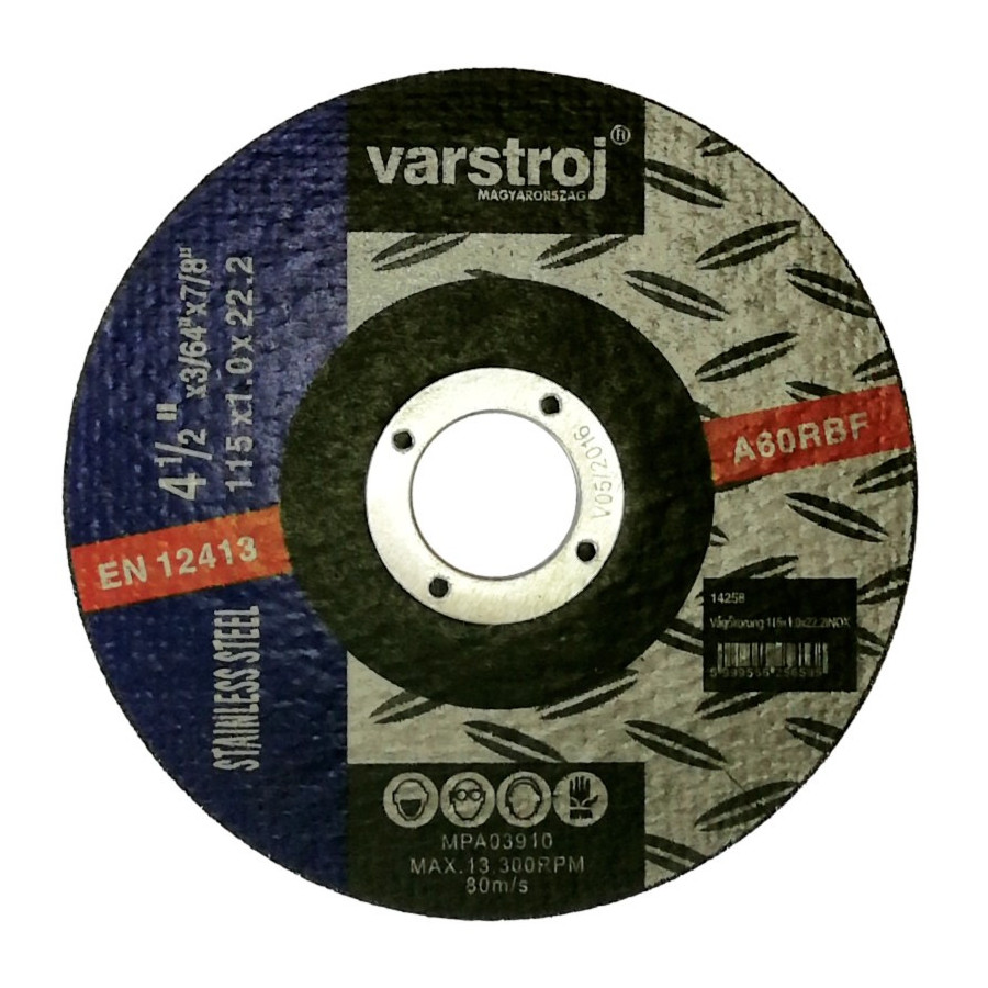 VARSTROJ vágókorong INOX 115x1,0x22,2