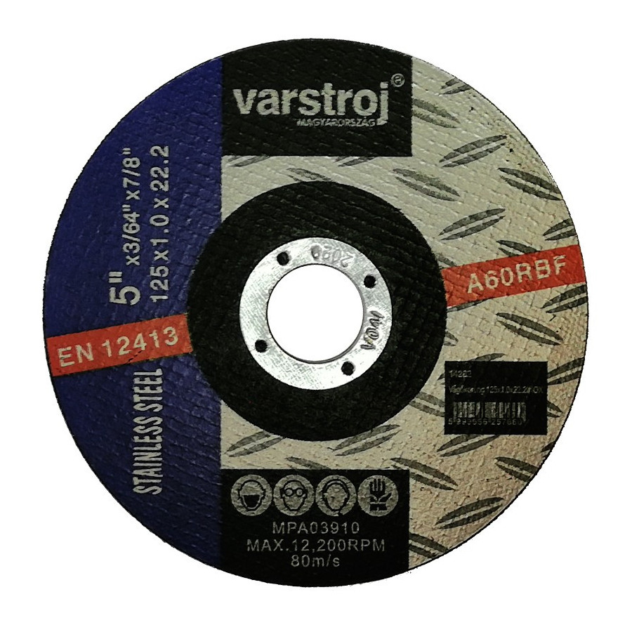 VARSTROJ vágókorong INOX 125x1,0x22,2