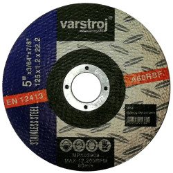 VARSTROJ vágókorong INOX 125x1,2x22,2 VARSTROJ vágókorong INOX 125x1,2x22,2