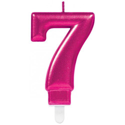 Pink számgyertya 7-es...
