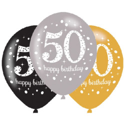Happy Birthday 50 léggömb,...