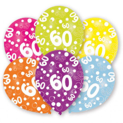 Happy Birthday 60 léggömb,...