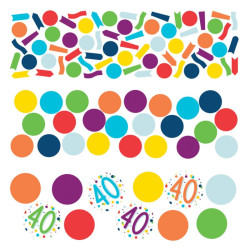 Happy Birthday 40 konfetti